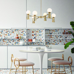 Полилей KIMOLOS златистобял кръгъл